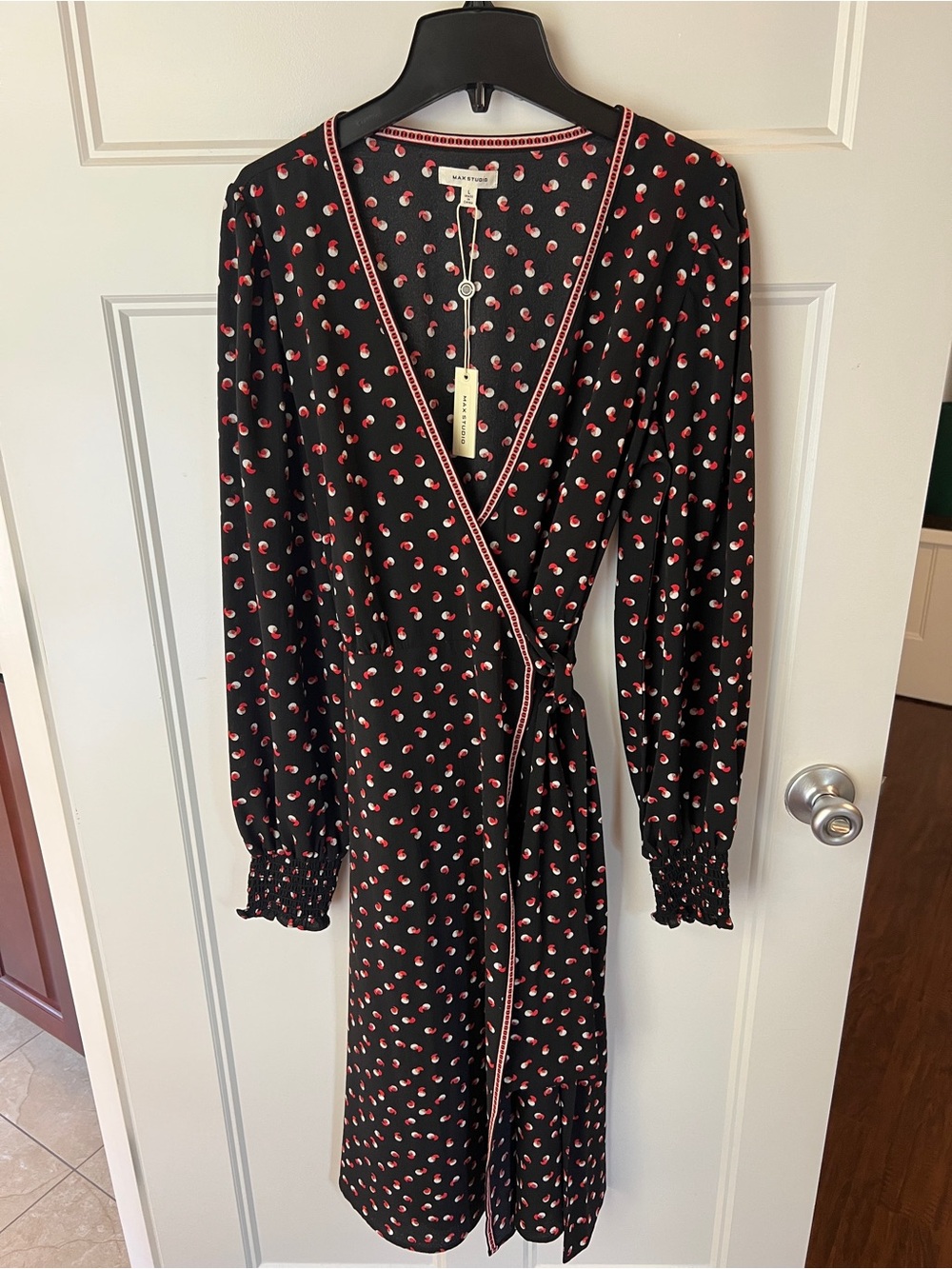 Max Studio Black Wrap Dress